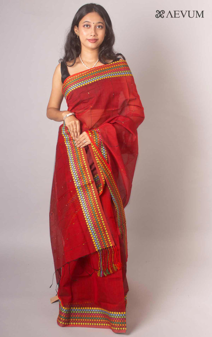 Bangladeshi Cotton Silk Handloom Saree - 16321 Saree AEVUM 2   