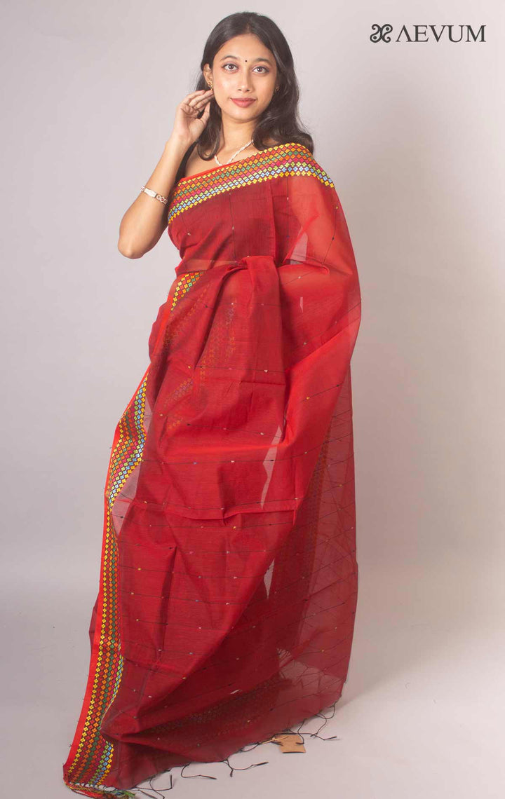 Bangladeshi Cotton Silk Handloom Saree - 16321 Saree AEVUM 2   