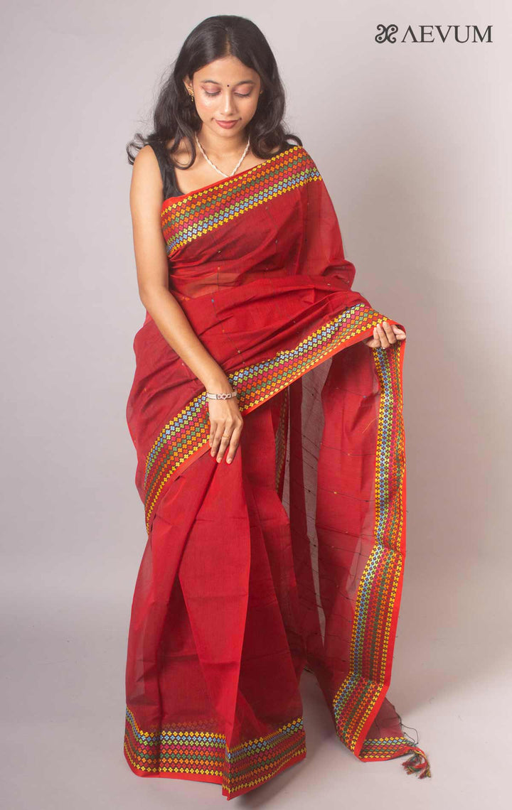 Bangladeshi Cotton Silk Handloom Saree - 16321 Saree AEVUM 2   