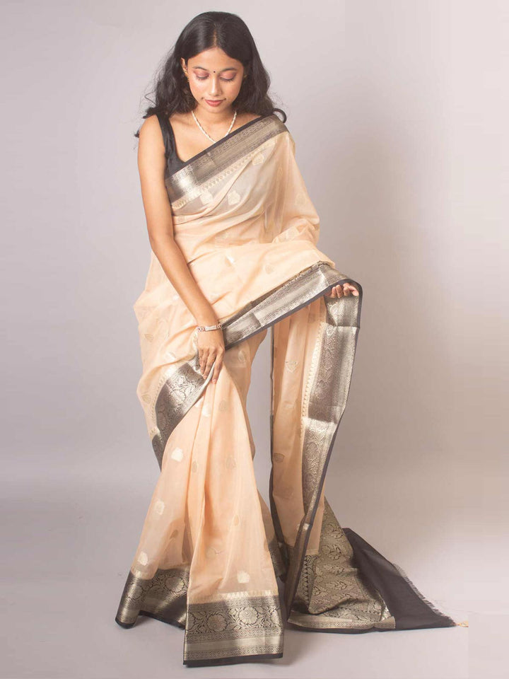 Semi Georgette Soft Banarasi Silk Saree - 16340 Saree AEVUM   