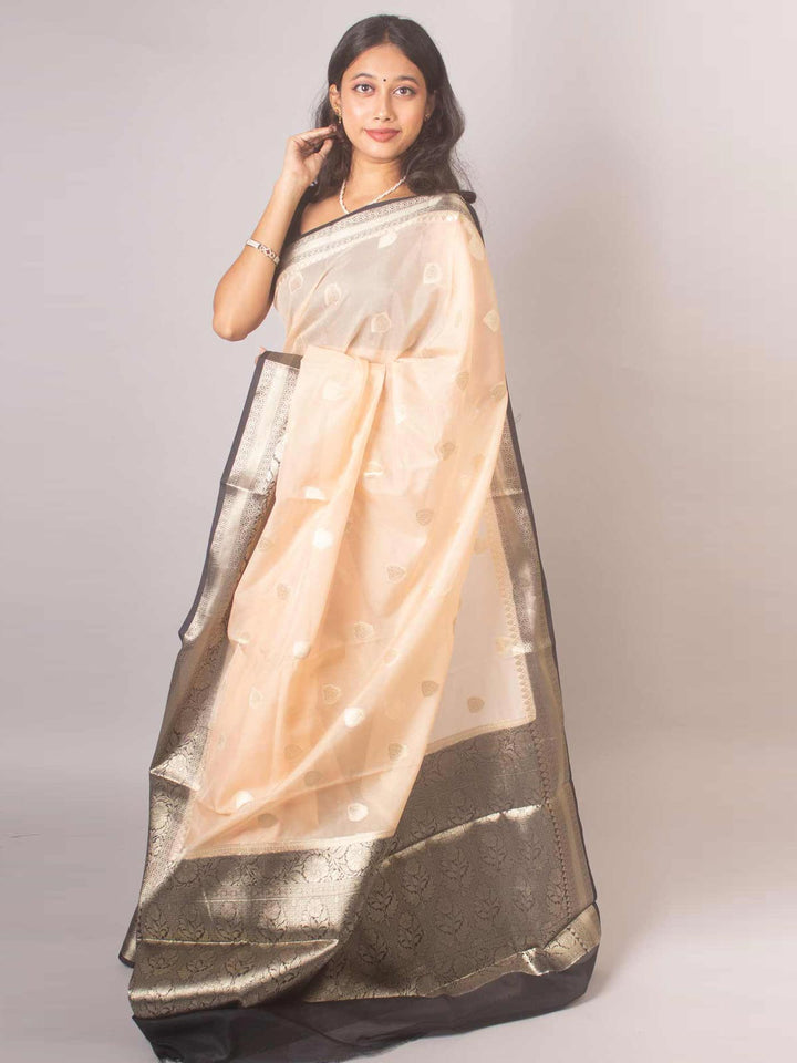 Semi Georgette Soft Banarasi Silk Saree - 16340 Saree AEVUM   