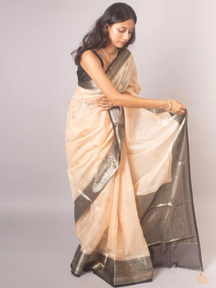 Semi Georgette Soft Banarasi Silk Saree - 16340 Saree AEVUM   