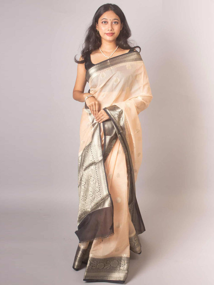 Semi Georgette Soft Banarasi Silk Saree - 16340 Saree AEVUM   