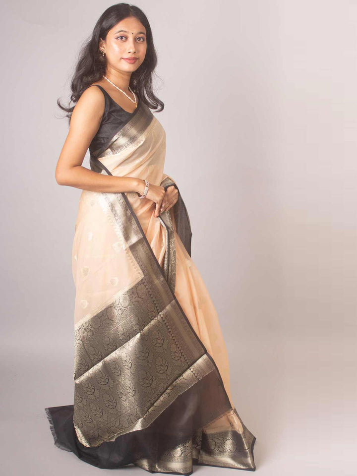 Semi Georgette Soft Banarasi Silk Saree - 16340 Saree AEVUM   