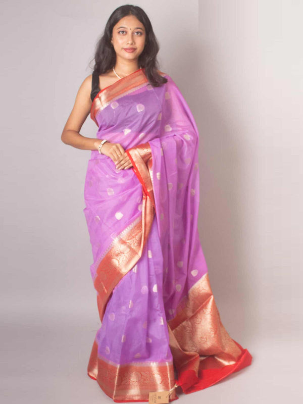 Semi Georgette Soft Banarasi Silk Saree - 16343 Saree AEVUM