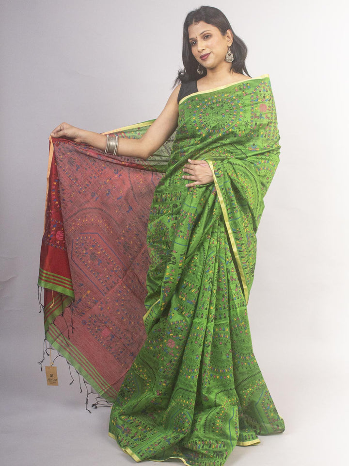 Bengal Cotton Silk Handloom Saree - 16420 Saree SSH   