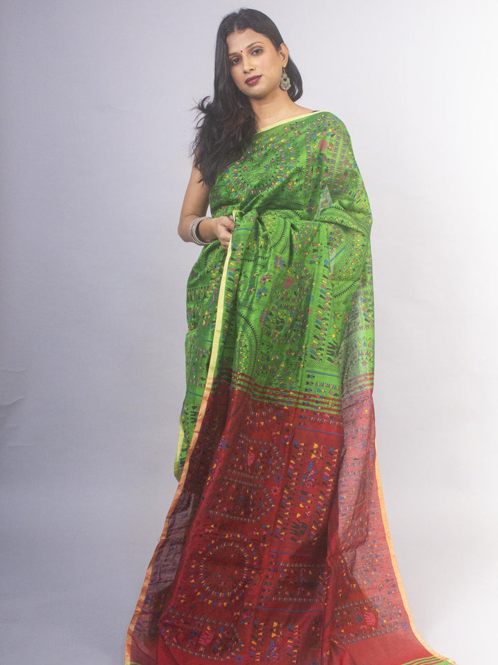 Bengal Cotton Silk Handloom Saree - 16420 Saree SSH   