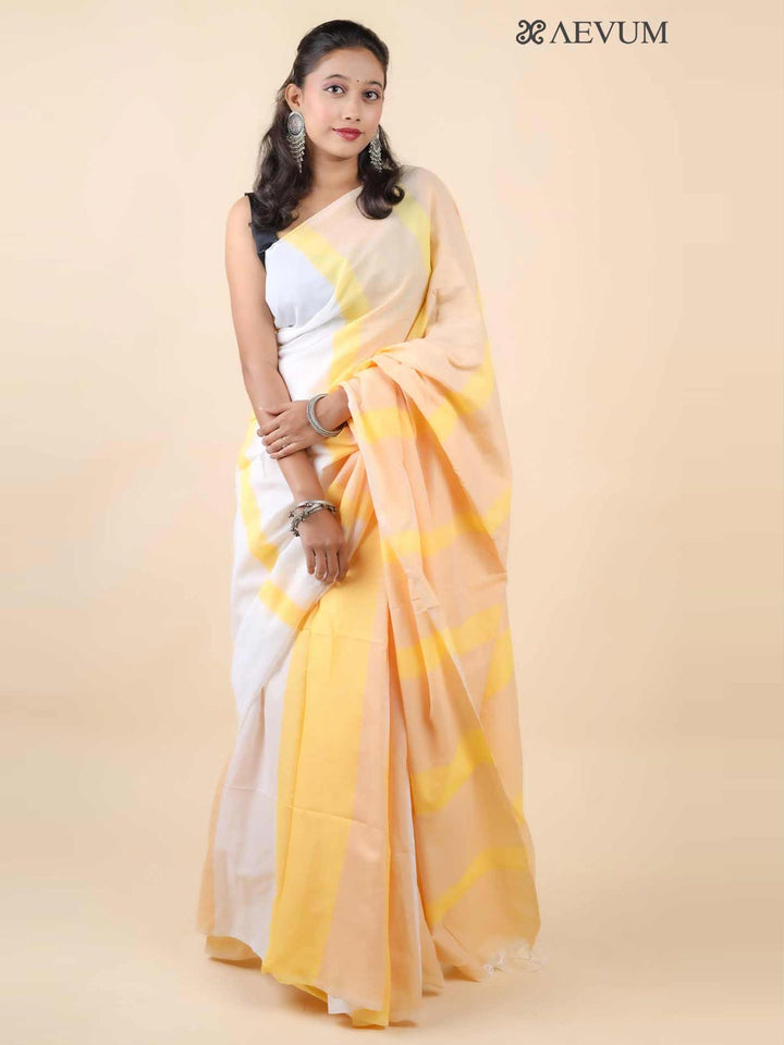 Mulmul Cotton Handloom Saree - 11668 Saree AEVUM