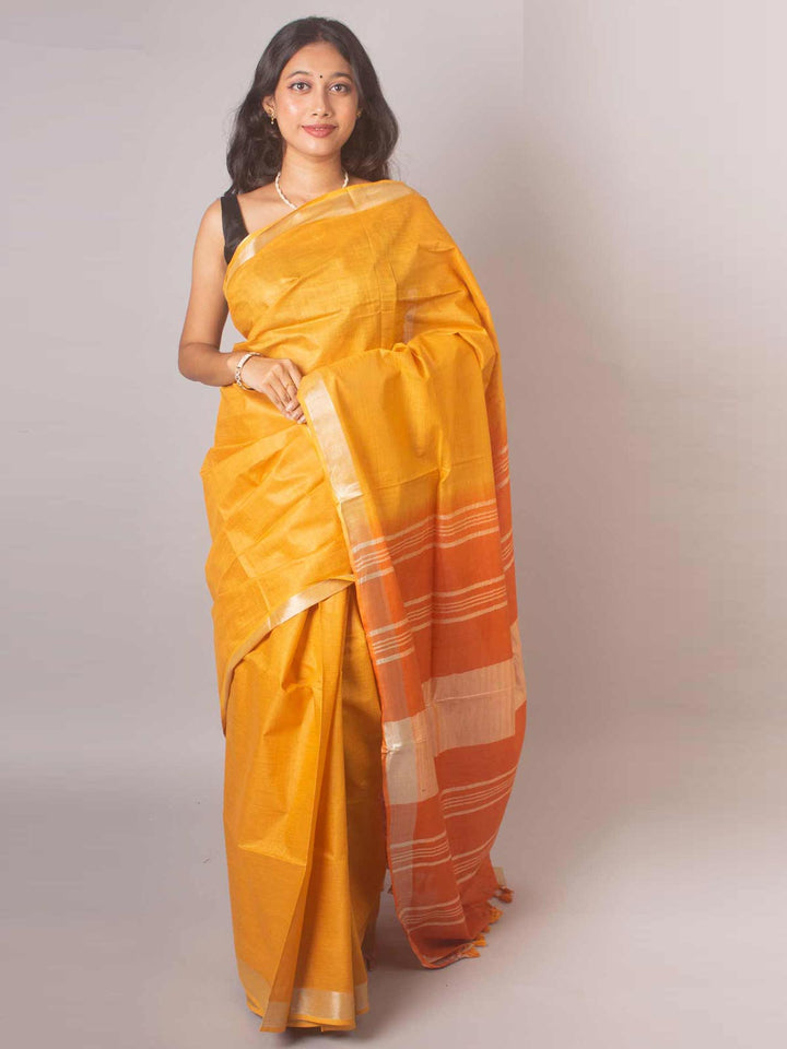 Semi Linen Saree with Blouse Piece - 16926 Saree AEVUM