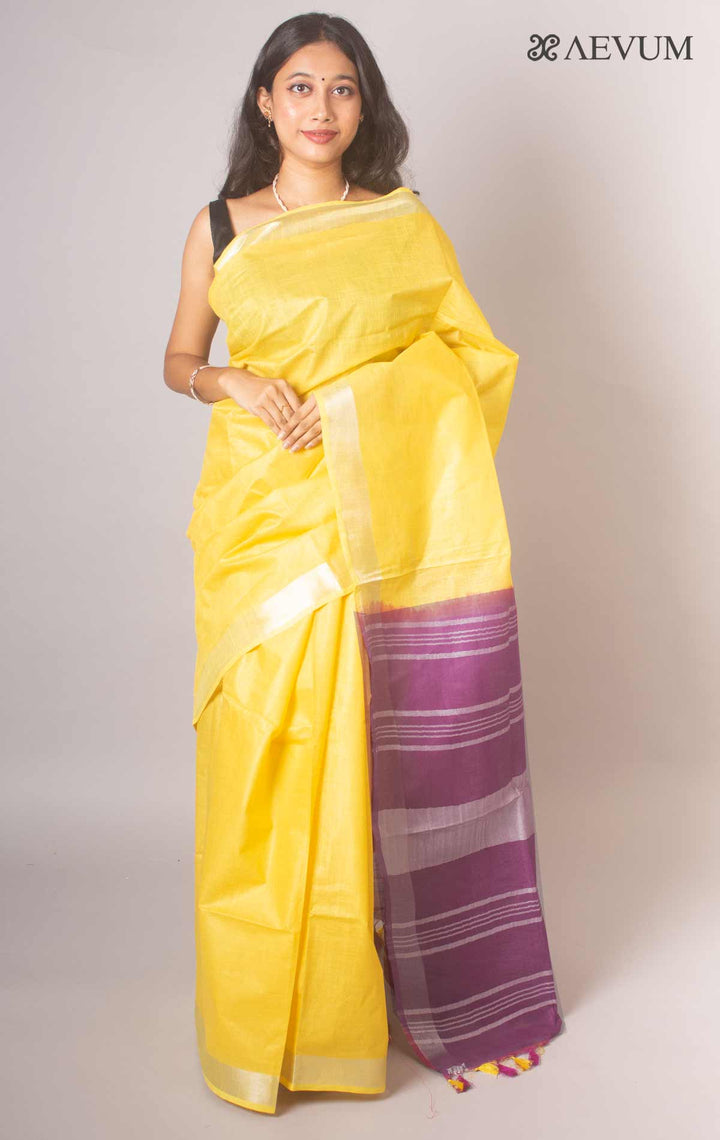 Semi Linen Saree with Blouse Piece -16932 Saree AEVUM