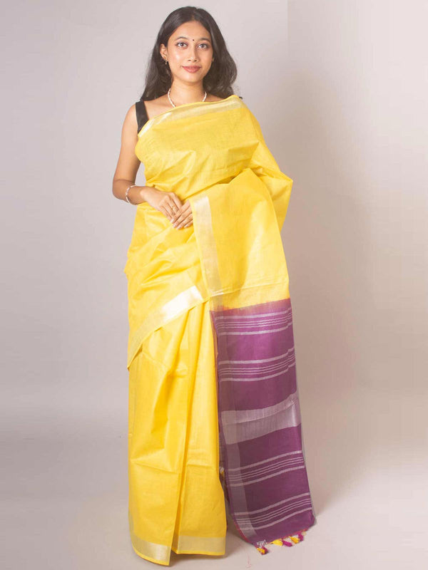 Semi Linen Saree with Blouse Piece -16932 Saree Meera Roy