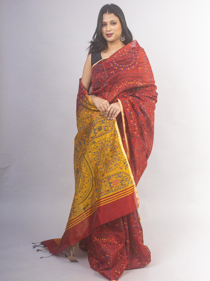 Bengal Cotton Silk Handloom Saree - 17069 Saree SSH   