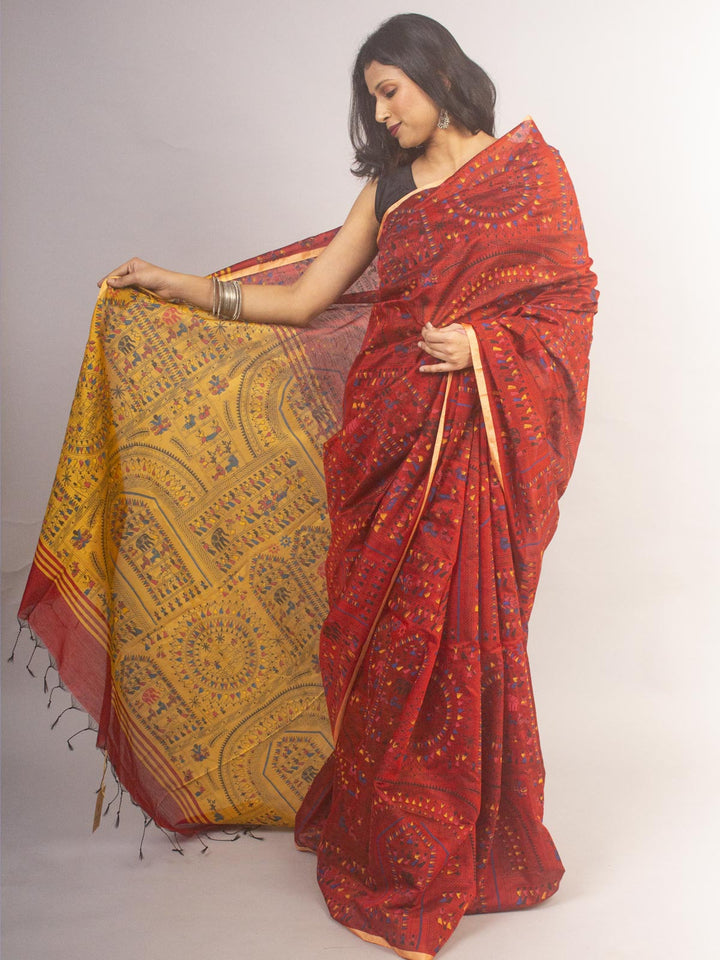 Bengal Cotton Silk Handloom Saree - 17069 Saree SSH   