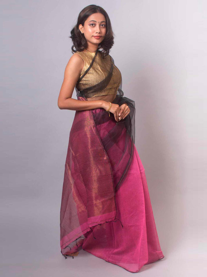 Ball Buti Matka Muslin Silk Saree - 17517 Saree AEVUM 2   