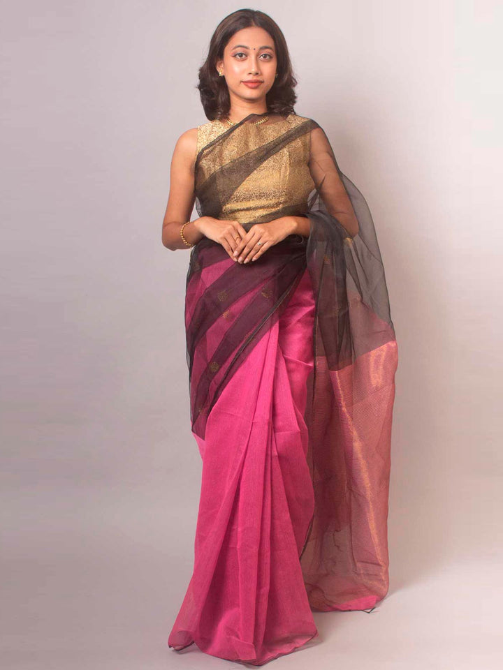 Ball Buti Matka Muslin Silk Saree - 17517 Saree AEVUM 2   