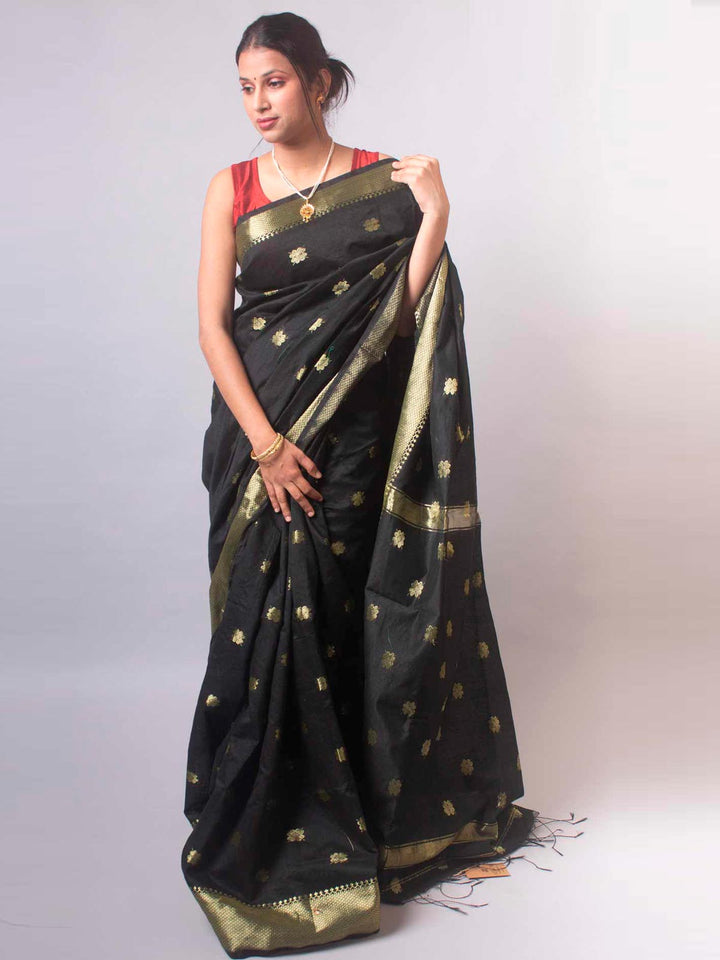 Tant Cotton Silk Bengal Handloom Saree - 17714 Saree Ashoke Pal   