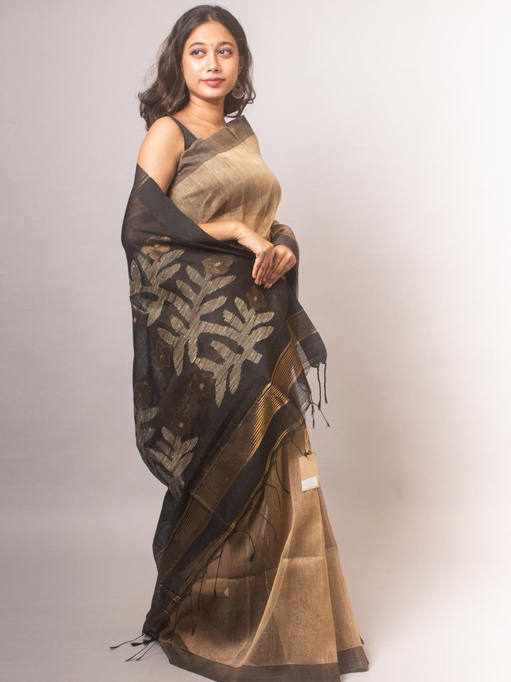 Silk Linen Saree - 1772 Saree Rana Das   