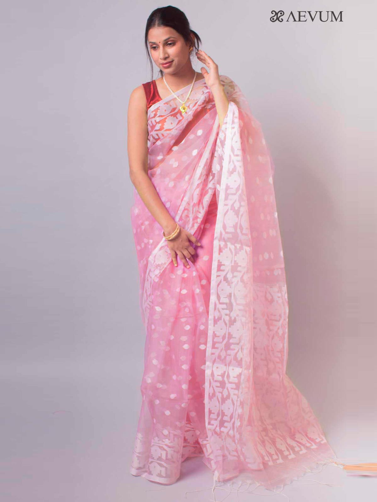 Soft Muslin Jamdani Sarees for Women. Multicoloured Pure Resam Muslin Dhakai Jamdani Saree with Zari Weaving 2024 Work