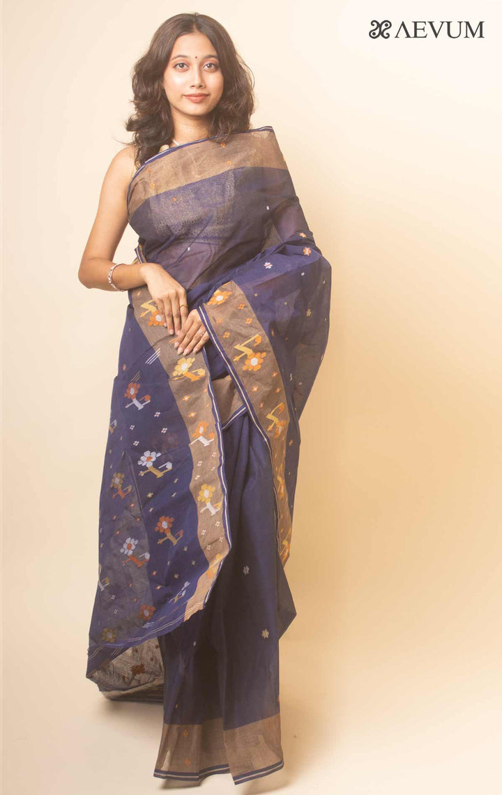 Pure Cotton Handloom  Jamdani Saree - 17737 Saree Anita Kuthir   