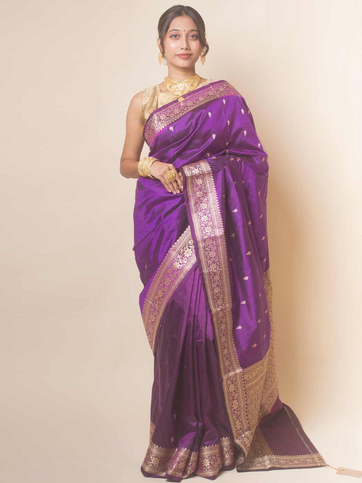 Banarasi Silk Saree with Silk Mark - 17742 Saree AEVUM   