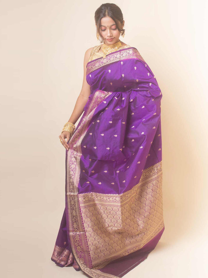 Banarasi Silk Saree with Silk Mark - 17742 Saree AEVUM   