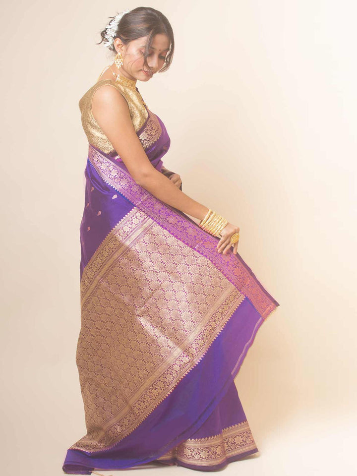 Banarasi Silk Saree with Silk Mark - 17742 Saree AEVUM   