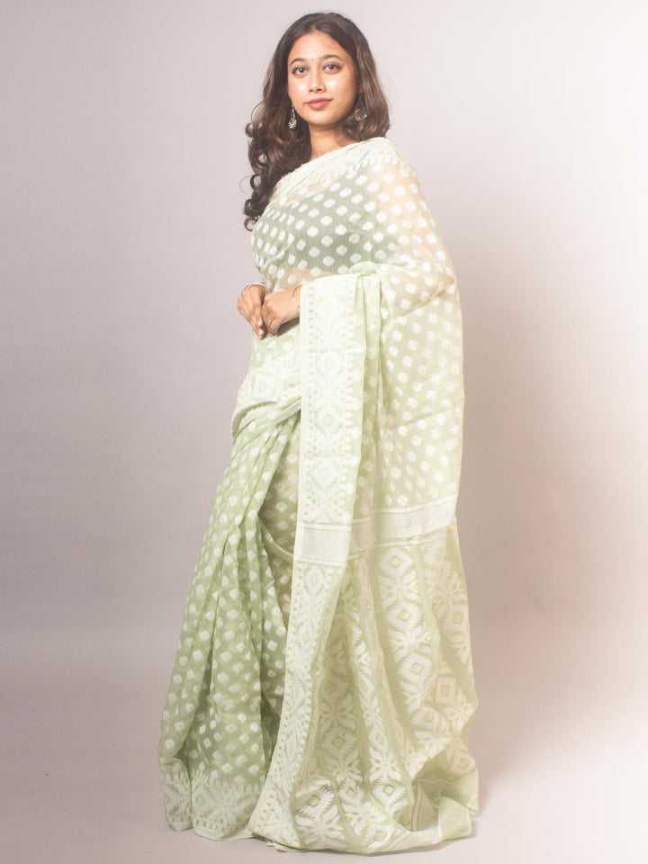 Soft Dhakai Jamdani Saree - 18055 Saree Anita Kuthir   