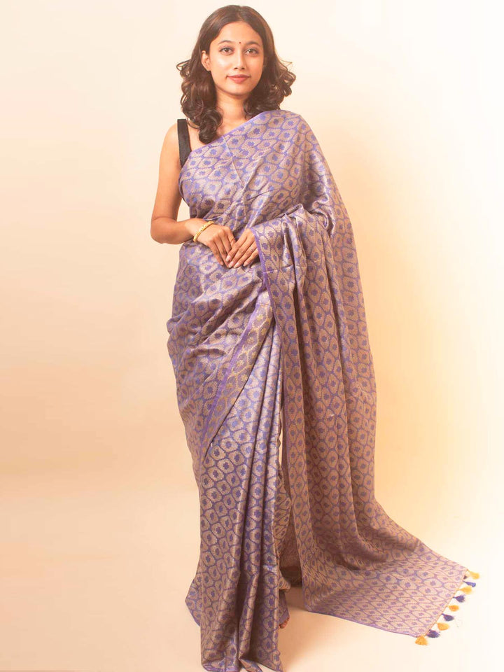 Katan Silk Saree with weaving designs - 18120 Saree AEVUM   