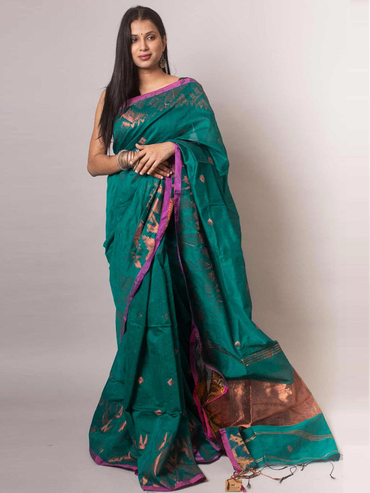 Tant Silk Bengal Handloom Saree - 18662 Saree Ashoke Pal   