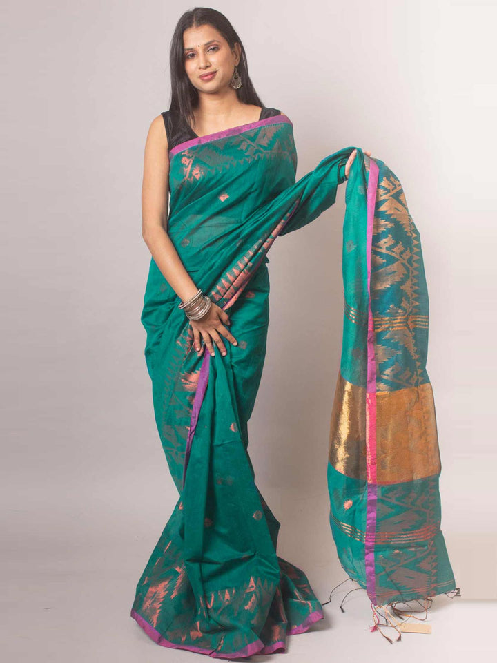 Tant Silk Bengal Handloom Saree - 18662 Saree Ashoke Pal   