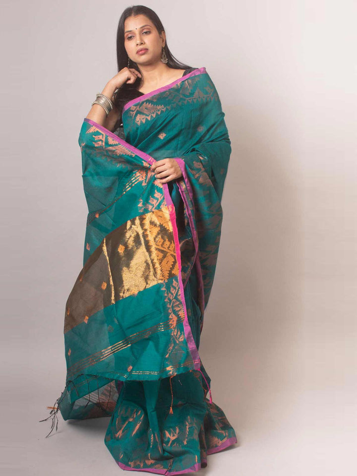 Tant Silk Bengal Handloom Saree - 18662 Saree Ashoke Pal   