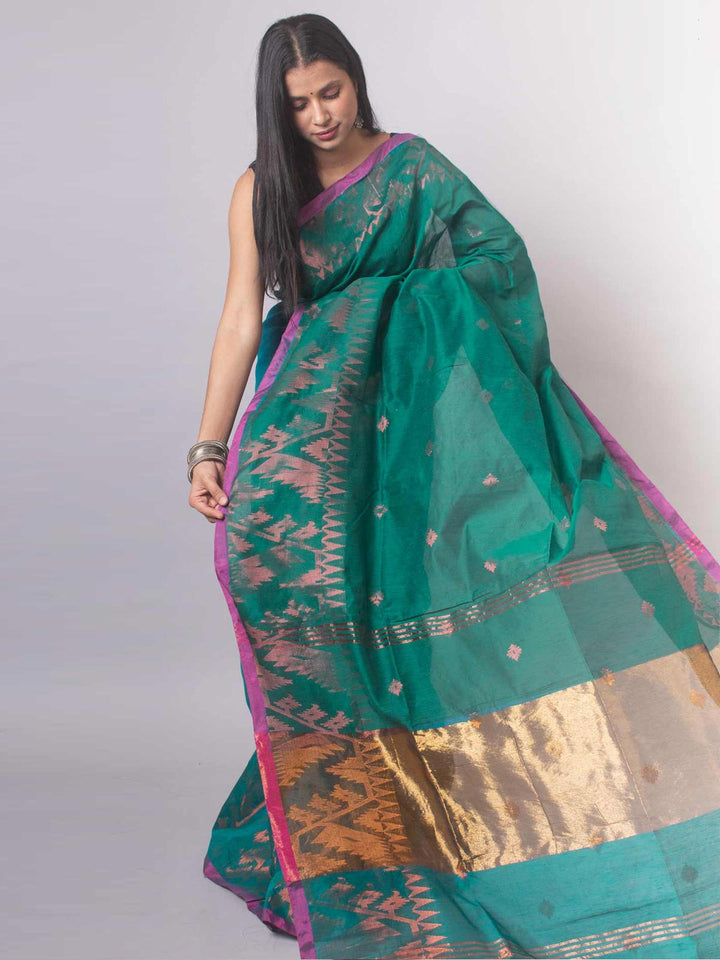 Tant Silk Bengal Handloom Saree - 18662 Saree Ashoke Pal   