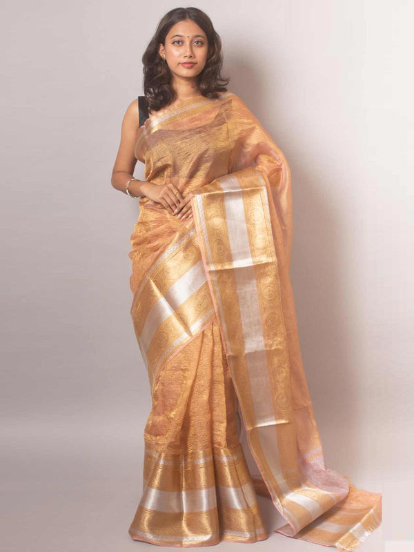 Crushed Tissue Banarasi Saree - 19362 Saree Seratuzzama   