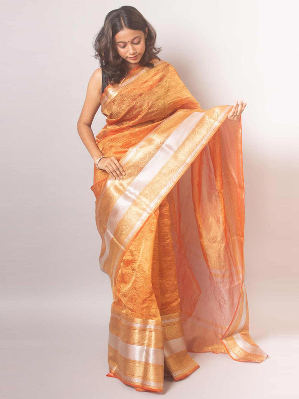 Crushed Tissue Banarasi Saree - 19364 Saree AEVUM