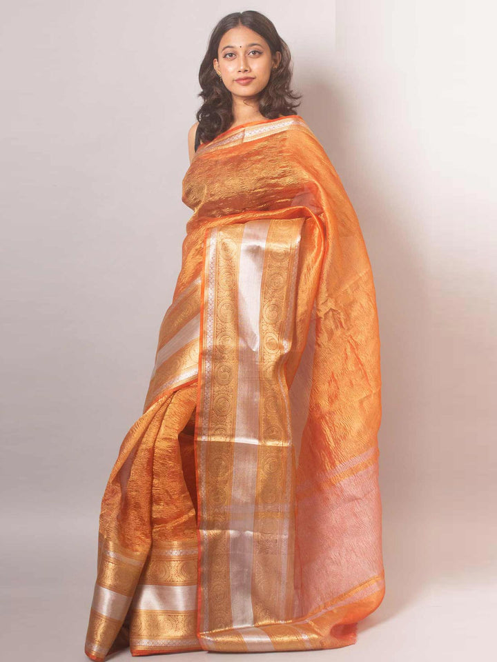 Crushed Tissue Banarasi Saree - 19364 Saree Seratuzzama   