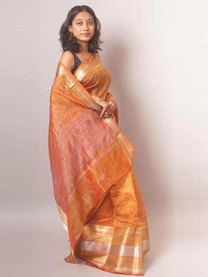 Crushed Tissue Banarasi Saree - 19364 Saree Seratuzzama   