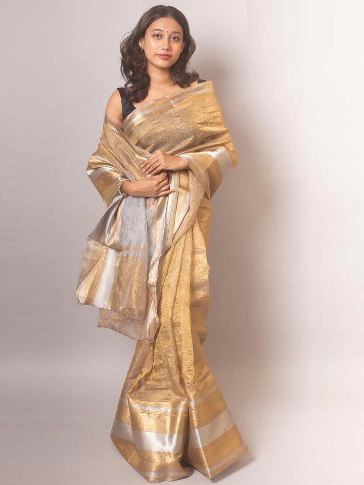 Crushed Tissue Banarasi Saree - 19366 Saree AEVUM   