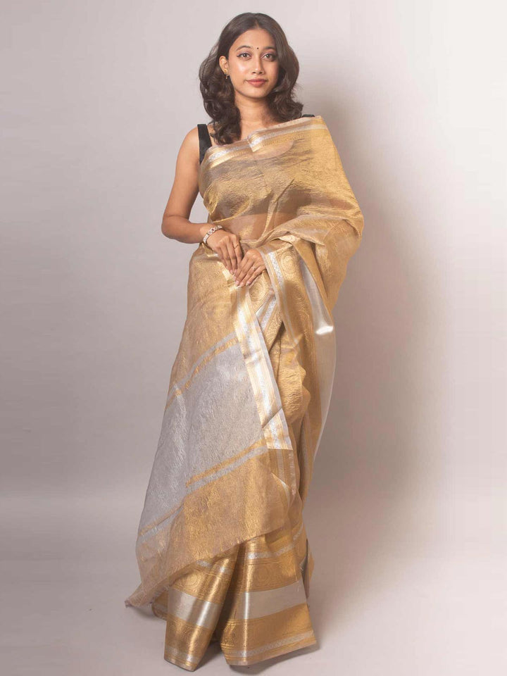 Crushed Tissue Banarasi Saree - 19366 Saree AEVUM   