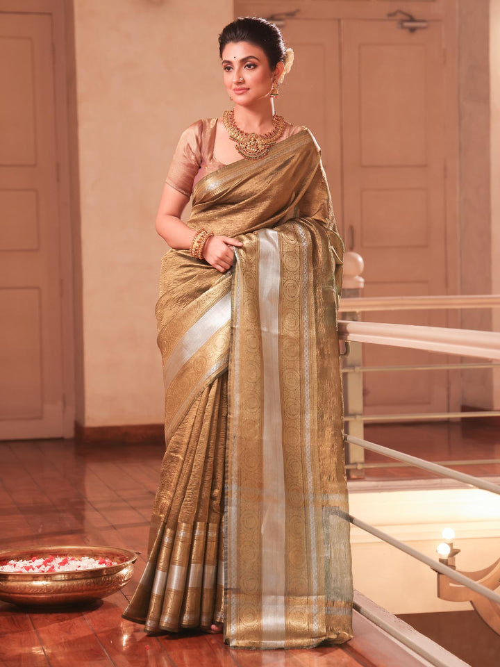 Crushed Tissue Banarasi Saree - 19368 Saree AEVUM