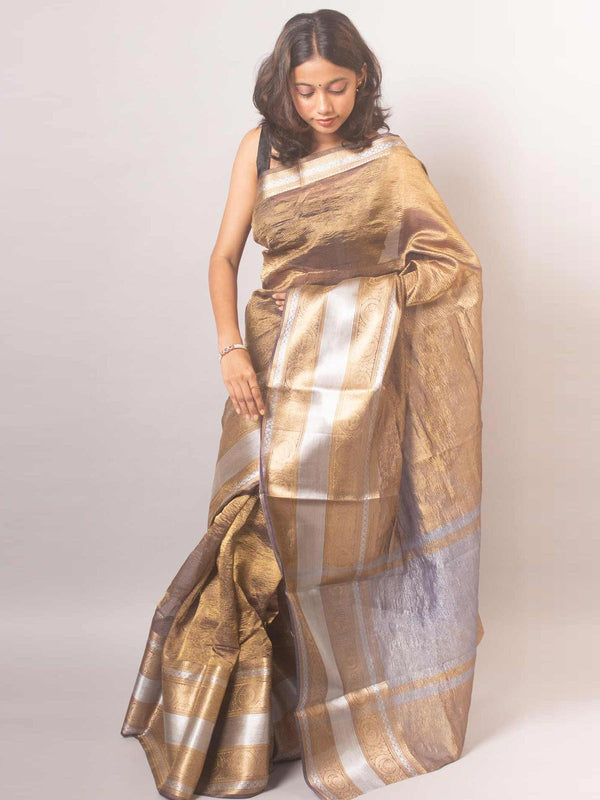 Crushed Tissue Banarasi Saree - 19370 Saree AEVUM