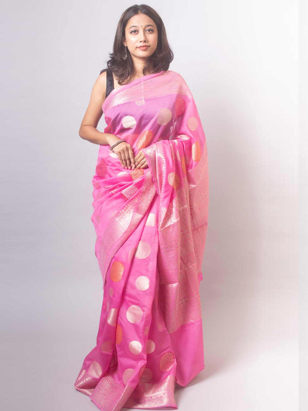 Semi Georgette Soft Banarasi Silk Saree - 19394 Saree Seratuzzama   