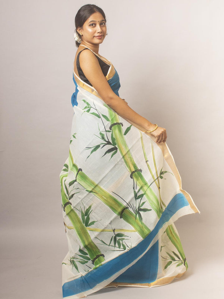 Kerala Cotton Hand Painted Saree - 20339 Saree Riya's Collection   