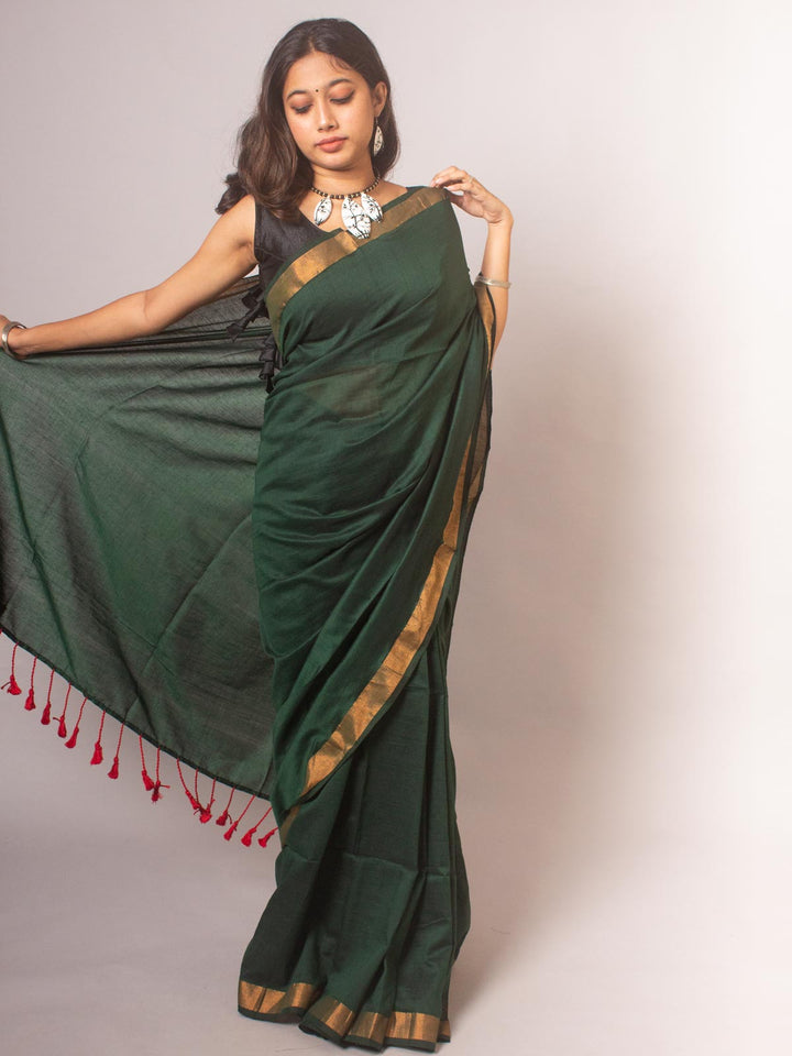 Bengal Cotton Khaadi Saree - 20435 Saree AEVUM   