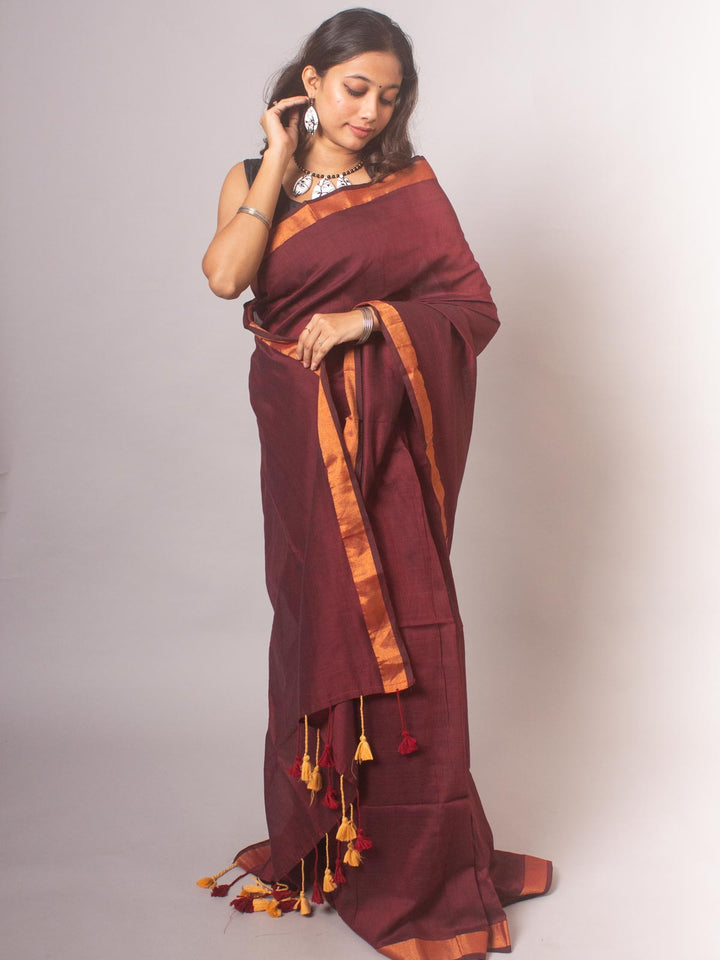 Bengal Cotton Khaadi Saree - 20437 Saree AEVUM   