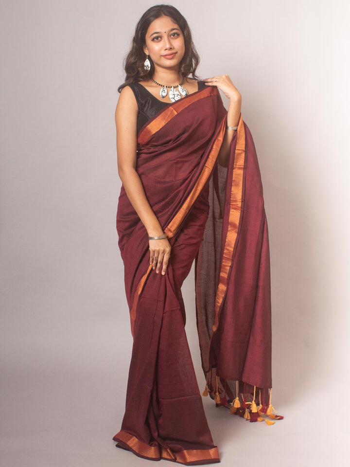 Bengal Cotton Khaadi Saree - 20437 Saree AEVUM   