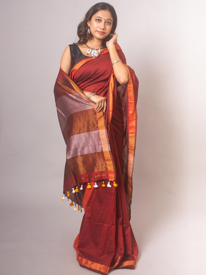 Bengal Cotton Khaadi Saree - 20445 Saree AEVUM   