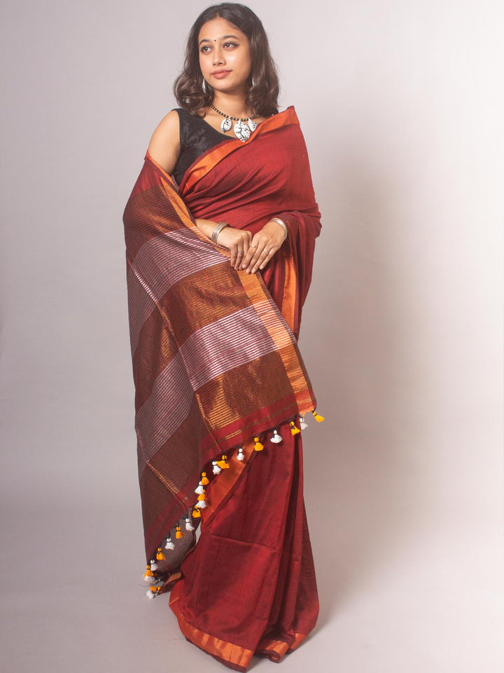 Bengal Cotton Khaadi Saree - 20445 Saree AEVUM   