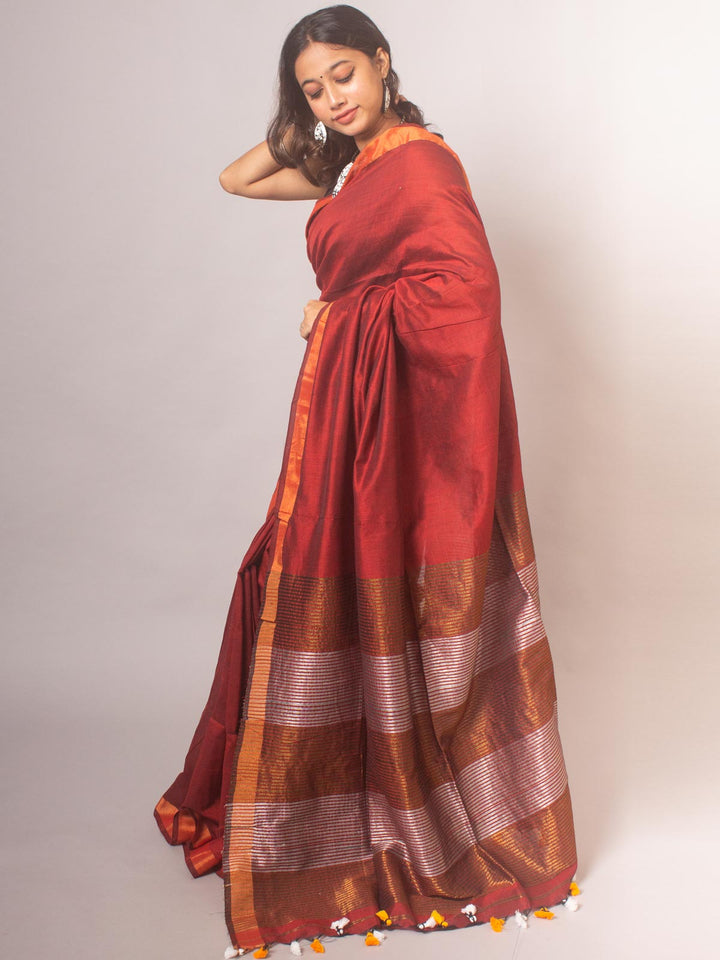 Bengal Cotton Khaadi Saree - 20445 Saree AEVUM   