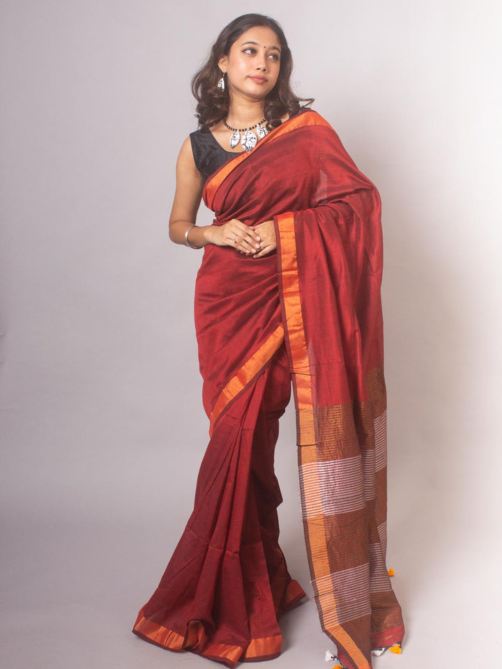 Bengal Cotton Khaadi Saree - 20445 Saree AEVUM   