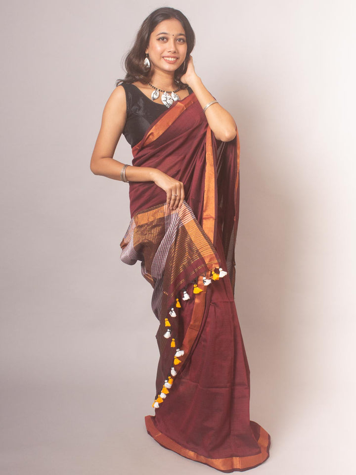 Bengal Cotton Khaadi Saree - 20449 Saree AEVUM   